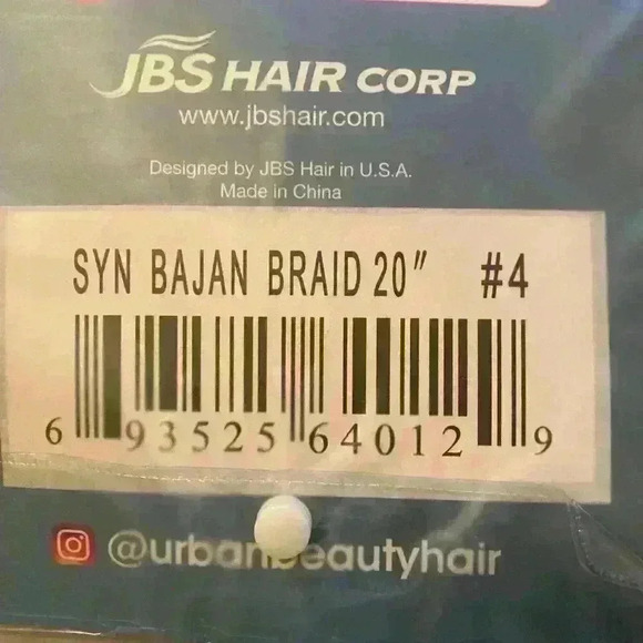 Urban Beauty Synthetic Bajan Braids 20 inches Color 4 Crochet Pre Made Loop with - Picture 9 of 11